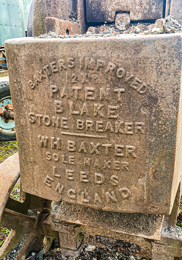 Early Concrete Crusher made by WH Baxter of Leeds